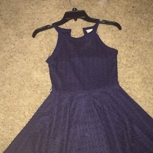 Blue patterned flowey dress